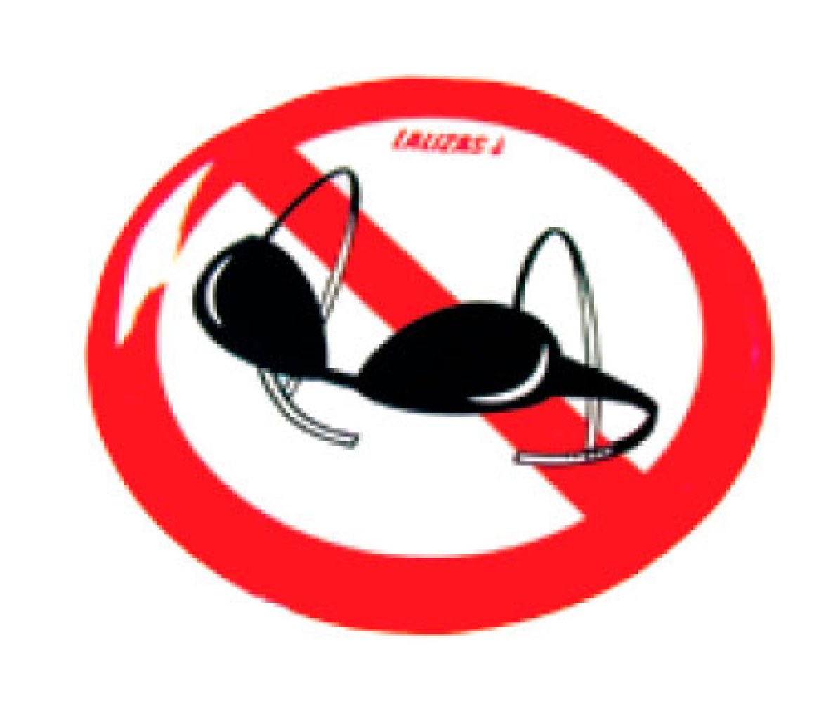 Pegatina Silicona Prohibido Sostenes