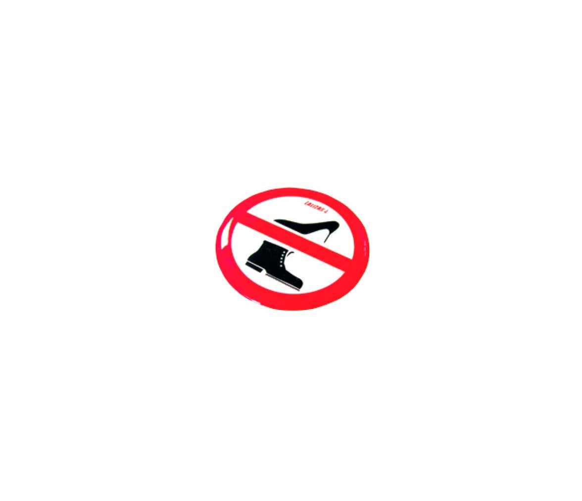 Pegatina Silicona Prohibido Zapatos