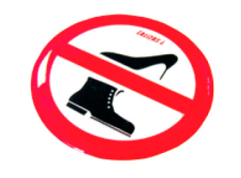 Silicone Sticker No Shoes