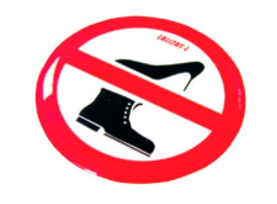 Silicone Sticker No Shoes