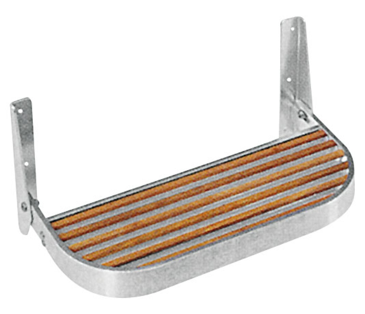 Peldaño de Aluminio Plegable y Teca