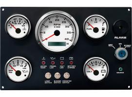 Panel 5 Instrumentos Indicadores Blancos 12V