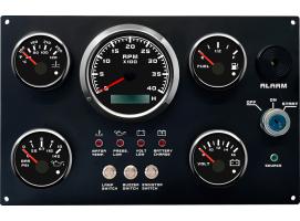 Panel 5 Instrumentos Indicadores Negros 12V