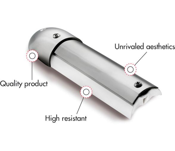 Perfil Perforado de Cinton Curvado en Acero Inoxidable
