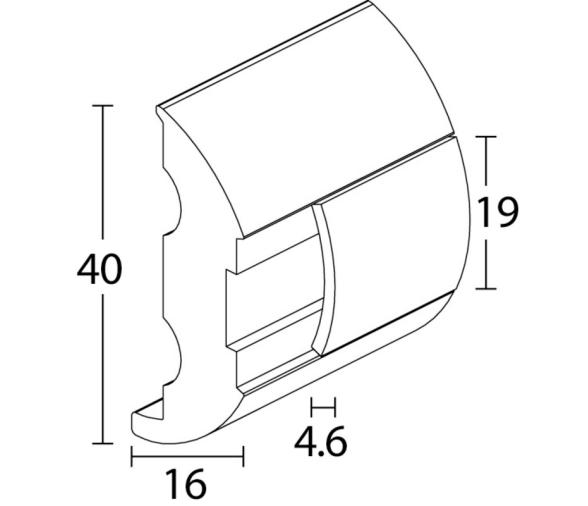 Perfil Perforado de Cinton Curvado en Acero Inoxidable