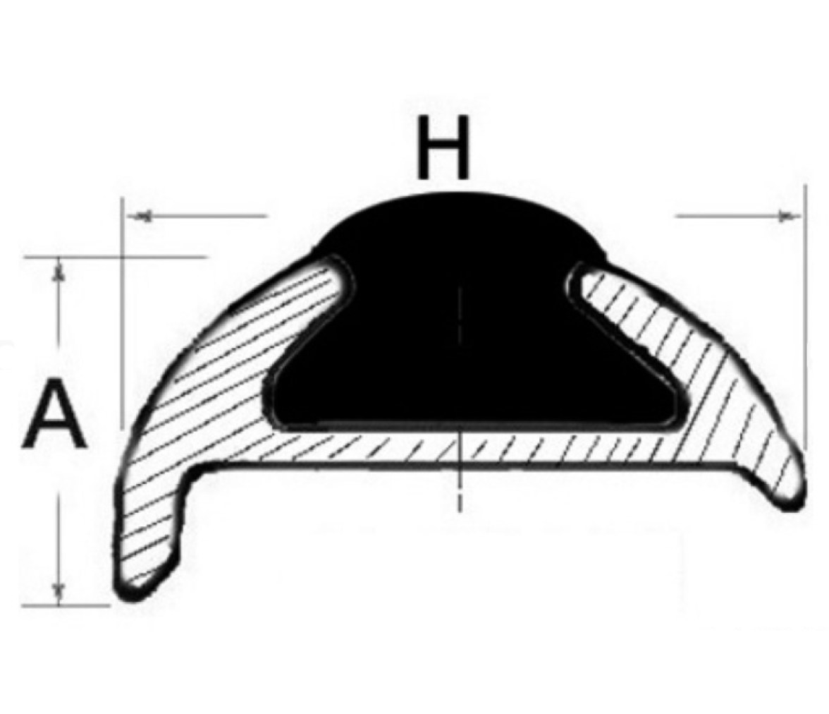 Perfil de Aluminio para Cinton 25mm