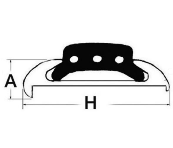 Cinton PVC para Perfil de Aluminio 75mm