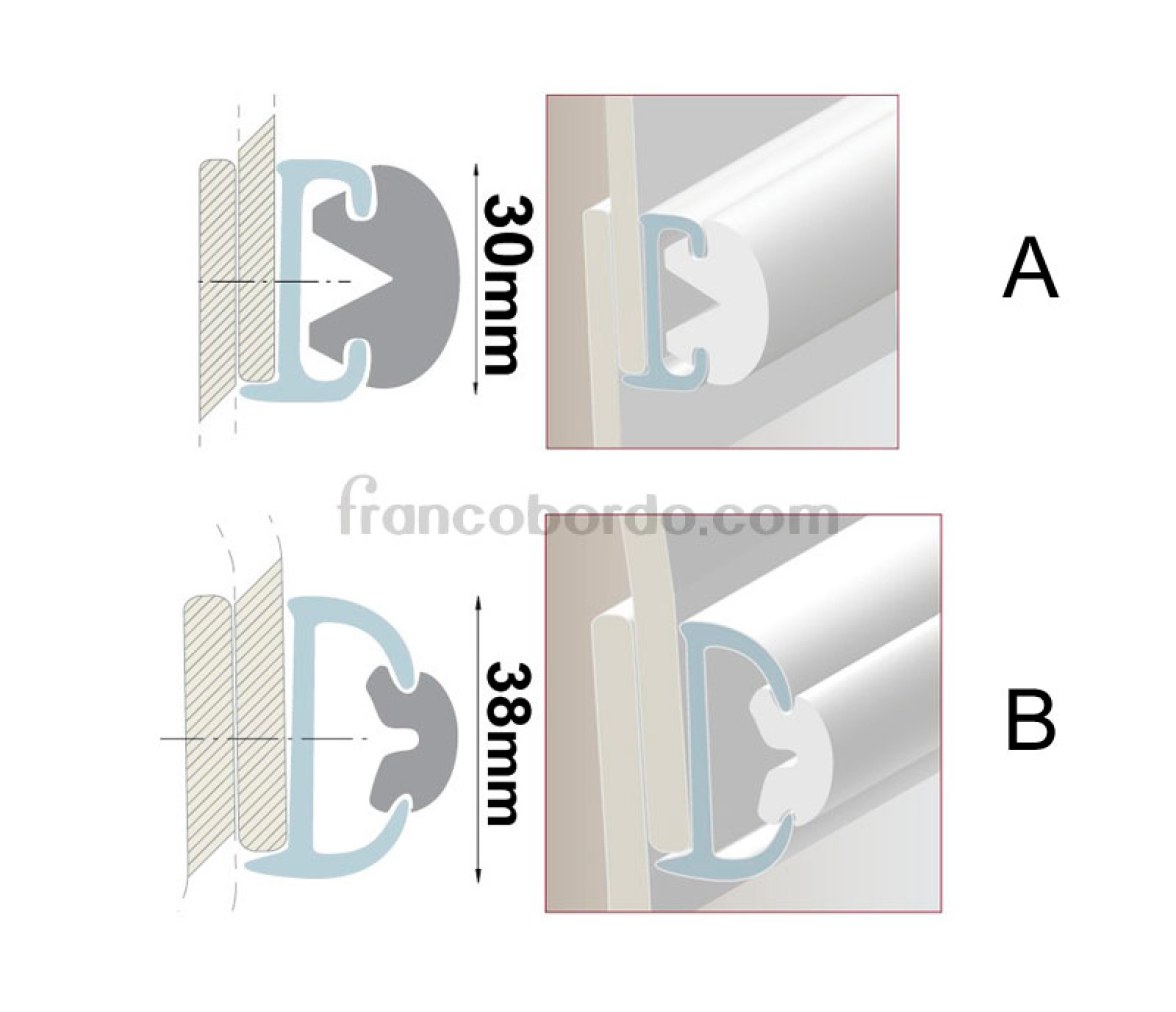 Perfil de PVC para Encajar Cinton Plastico Flexible