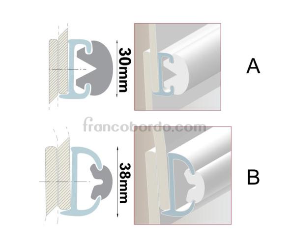 Perfil de PVC para Encajar Cinton Plastico Flexible