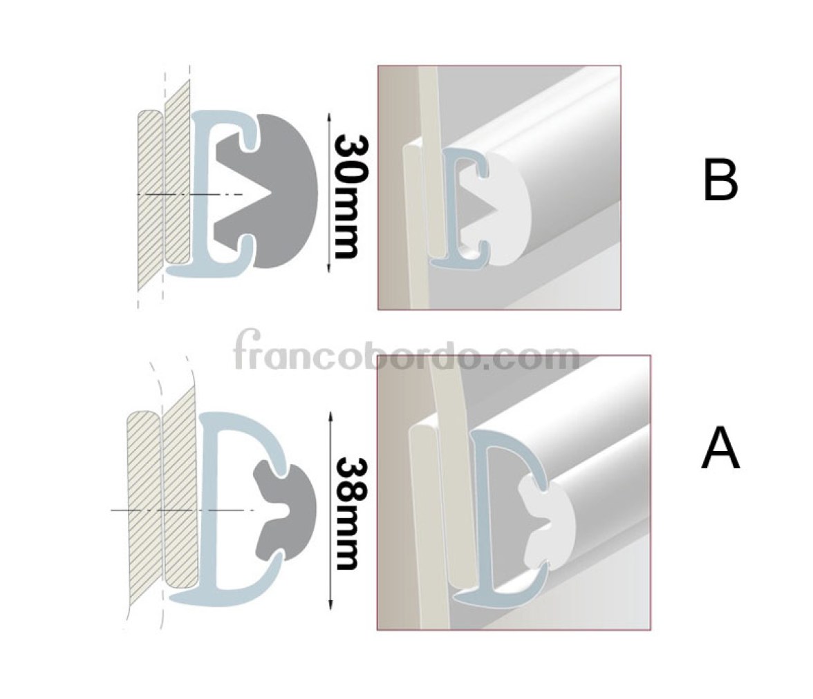 Perfil de PVC para Encajar Cinton Plastico Flexible