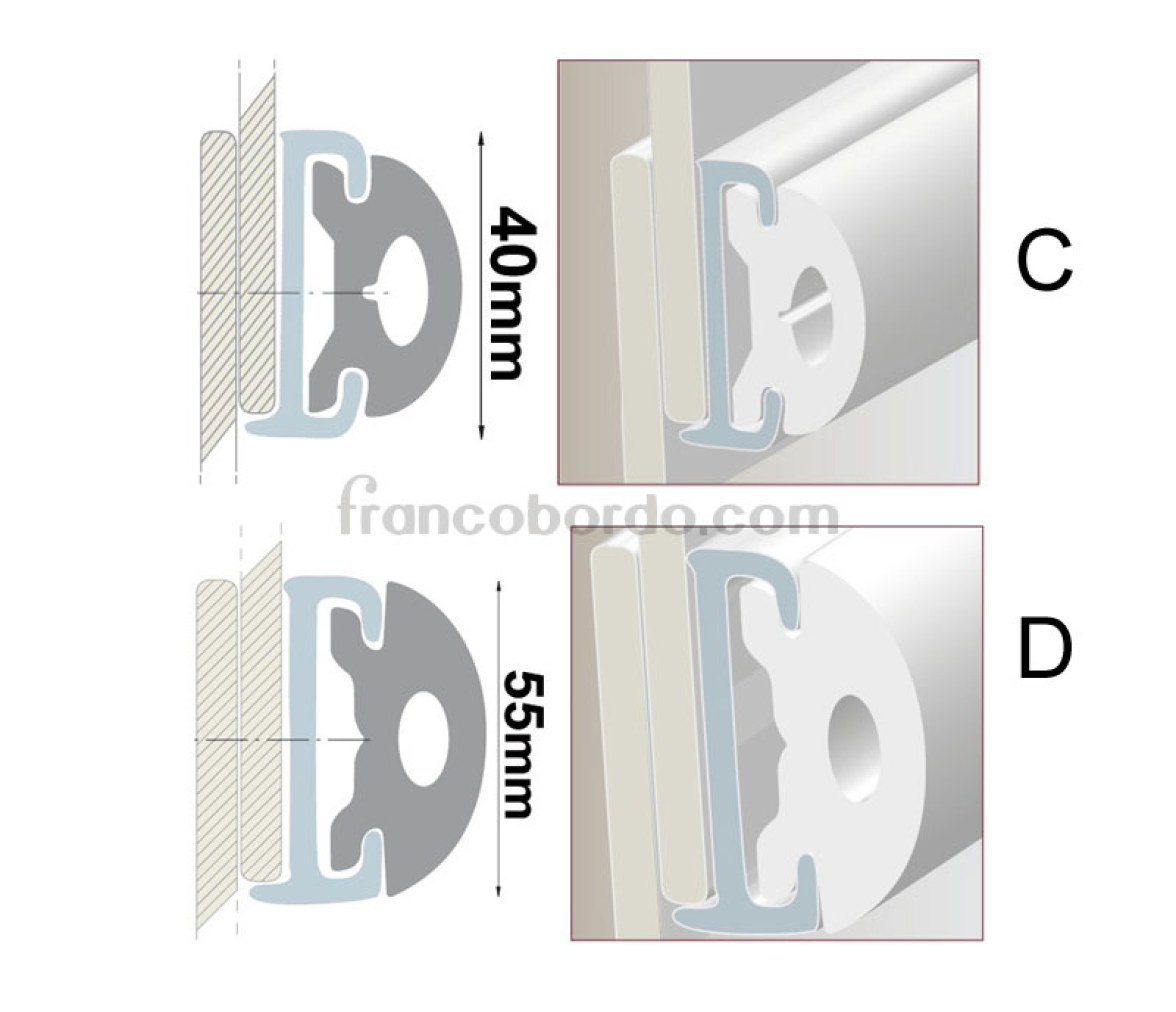 Perfil de PVC para Encajar Cinton Plastico Flexible