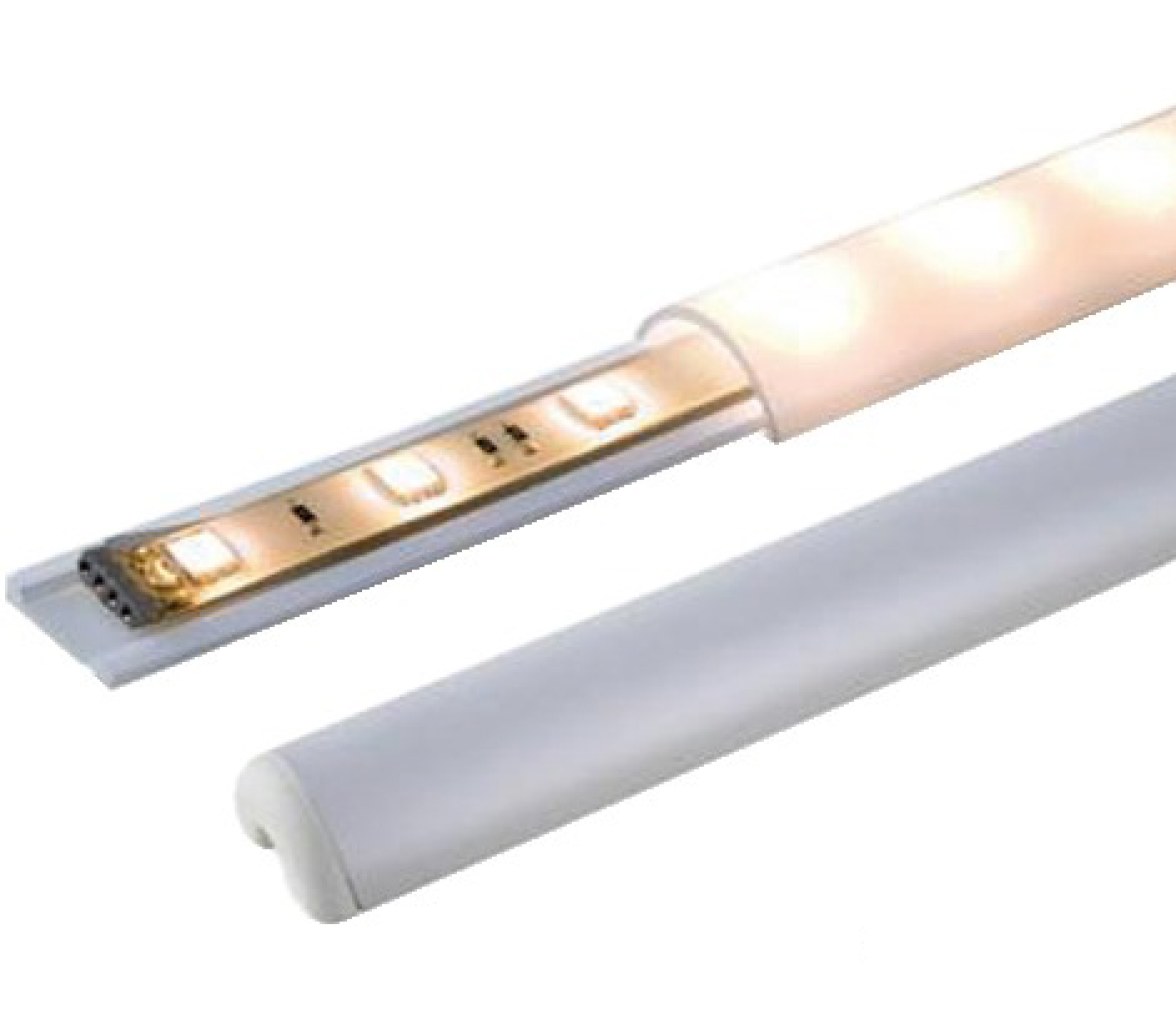 Perfil Plastico Blanco para Incorporar Tiras de LED