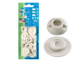 Perfix Broche Hembra Blanco Tela - Pack 10