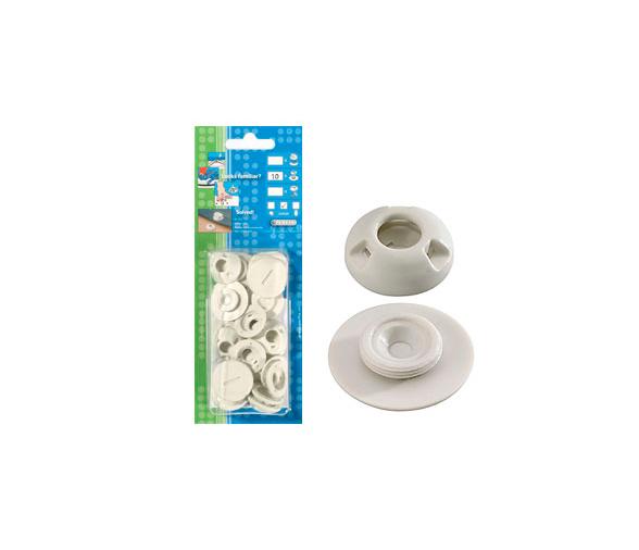 Perfix Broche Hembra Blanco Tela - Pack 10