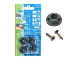 Perfix Broche Hembra de Plastico Tornillo Azul - Pack 4