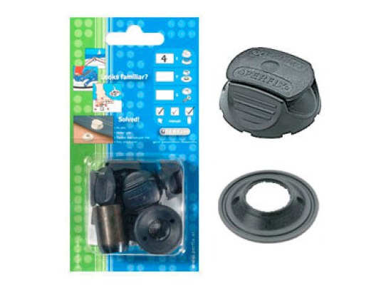 Perfix Broche Macho de Plastico Azul - Pack 4