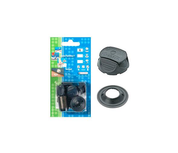 Perfix Broche Macho de Plastico Azul - Pack 4