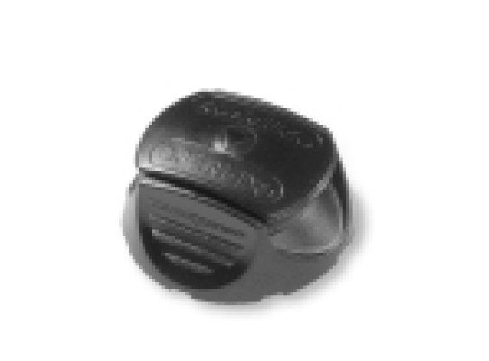 plastic brooch with cap Black