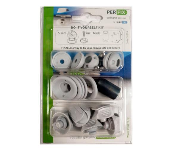 Perfix Kit 5 Broches Completos Grises