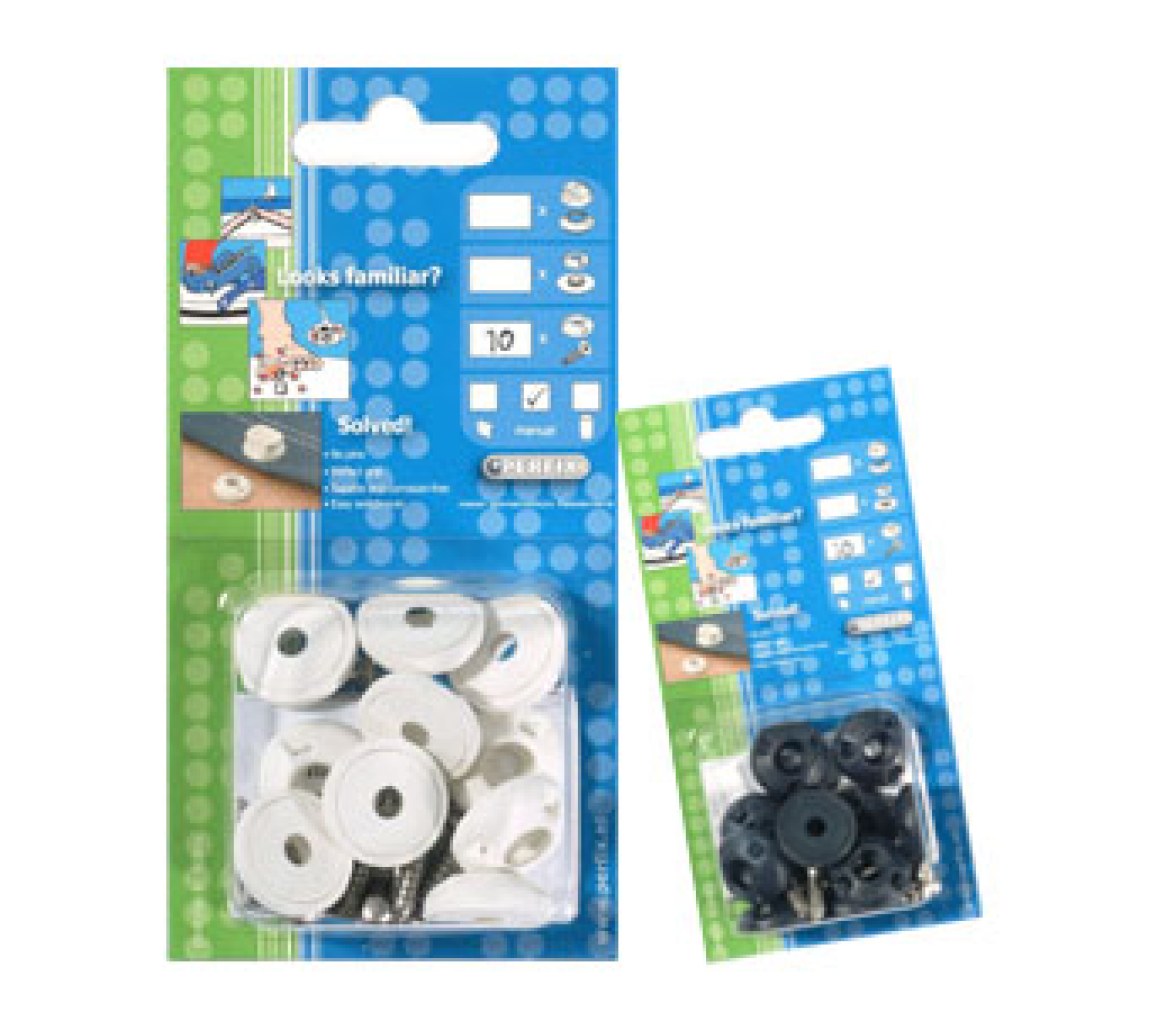 Perfix Broche Hembra de Plastico Azul - Pack 10