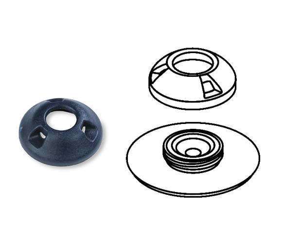 Perfix Broche Hembra de Plastico Azul para Tela - Pack 10