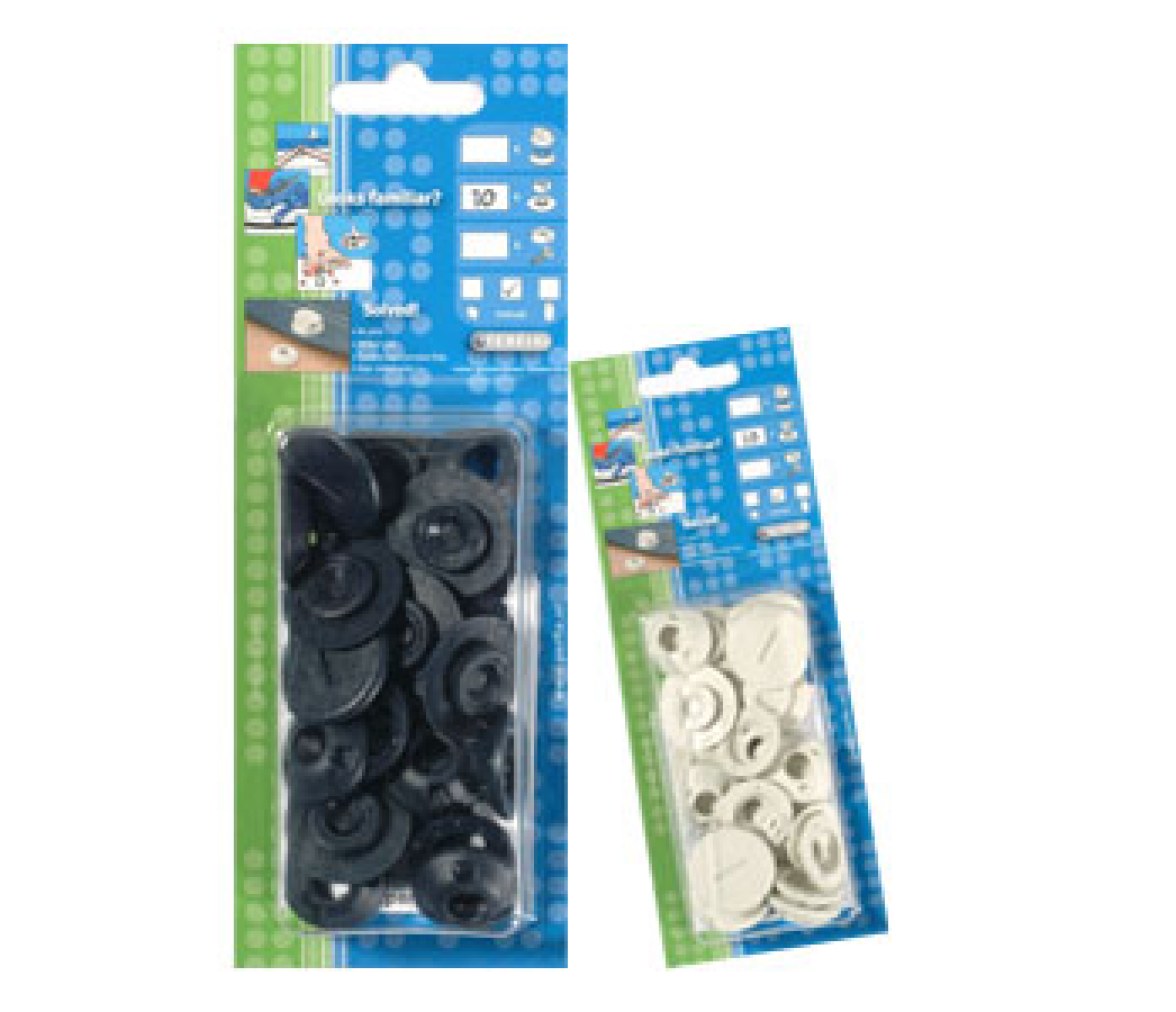 Perfix Broche Hembra de Plastico Azul para Tela - Pack 10