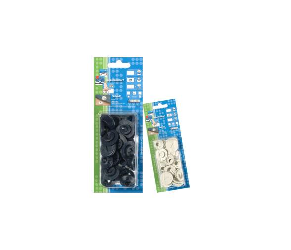Perfix Broche Hembra de Plastico Azul para Tela - Pack 10