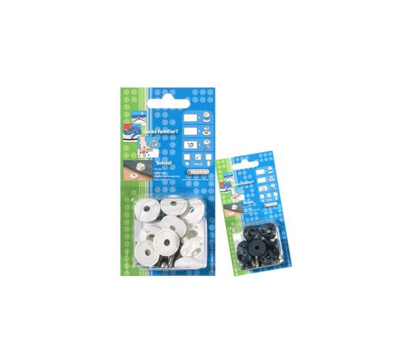 Perfix Broche Hembra Blanco Atornillado - Pack 10