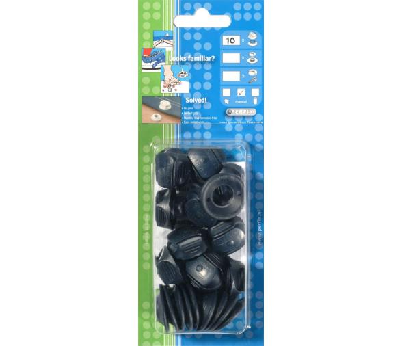 Perfix Broche Macho de Plastico Azul - Pack 10