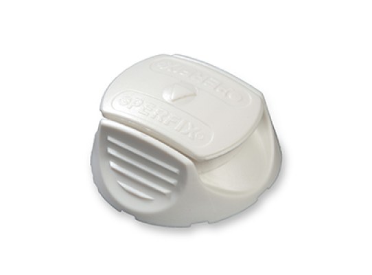 plastic brooch with cap White 10 units
