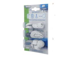 plastic brooch with cap White