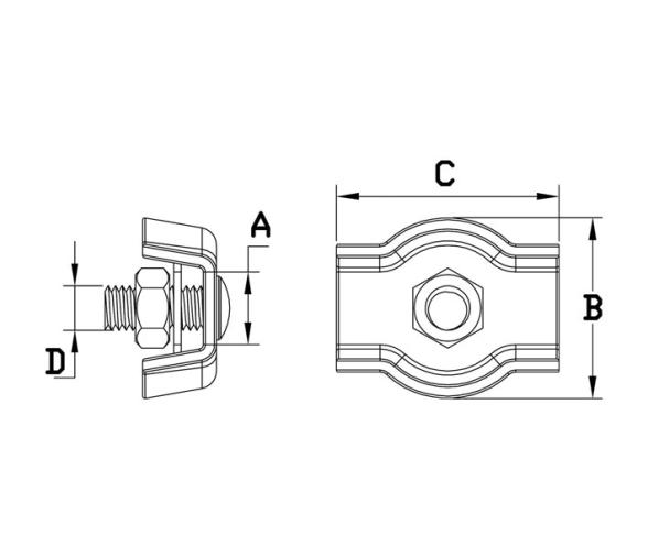 Perrillo Sujetacables Abrazadera
