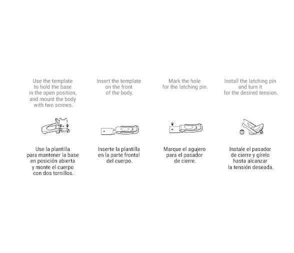 Pestillo con Palanca de Acero Inoxidable