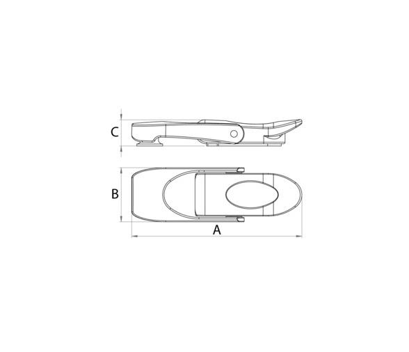 Pestillo con Palanca de Acero Inoxidable