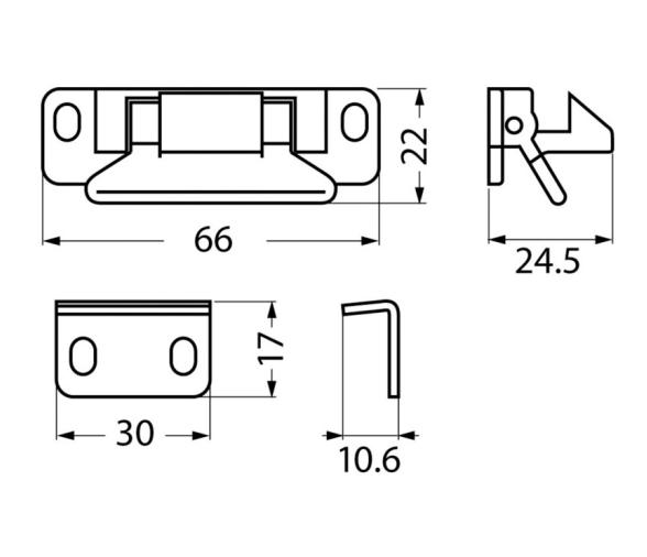Pestillo de Palanca a Presion