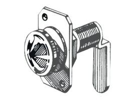 Pestillo giratorio con bloqueo