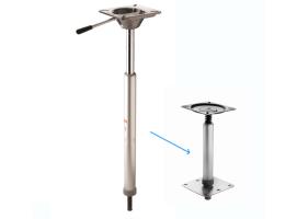 Vetus Pie Giratorio Colocación Rápida a Gas, Conexión Clic/Rosca