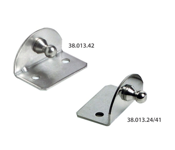 Placa 90 Grados con Bola Soporte Amortiguadores 10 mm