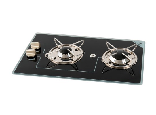Placa de Gas con Quemador Pyroceram 2 Fuegos 500 x 300 mm