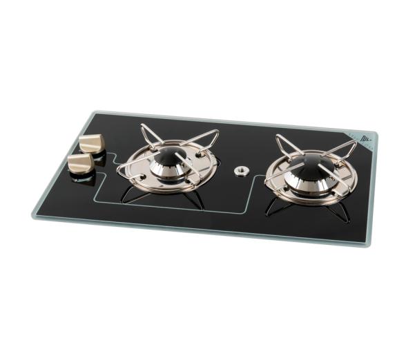 Placa de Gas con Quemador Pyroceram 2 Fuegos 500 x 300 mm