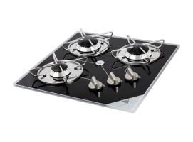 Placa de Gas con Quemador Pyroceram 3 Fuegos 400 x 400 mm