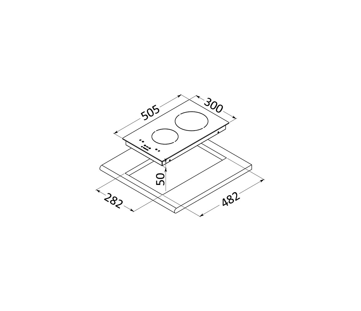 Placa Vitrocerámica con Control Táctil