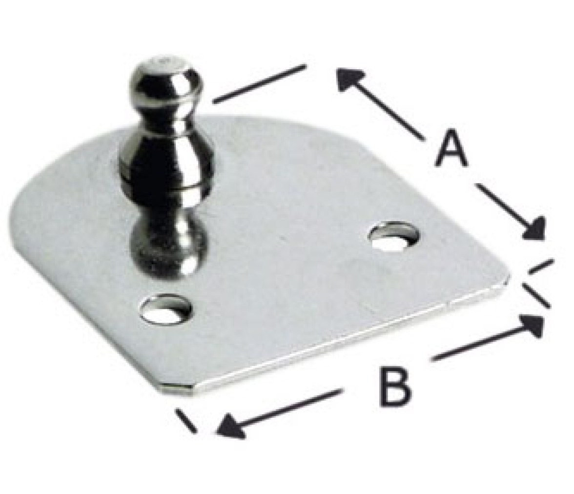 Placa Plana con Bola Soporte Amortiguadores