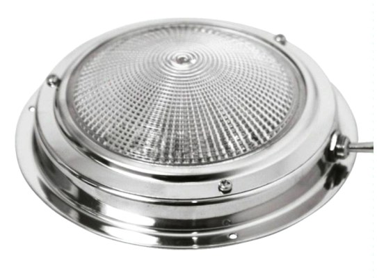 Plafón Inox con Interruptor 170mm