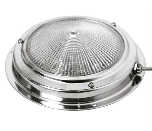 Plafón Inox con Interruptor 170mm