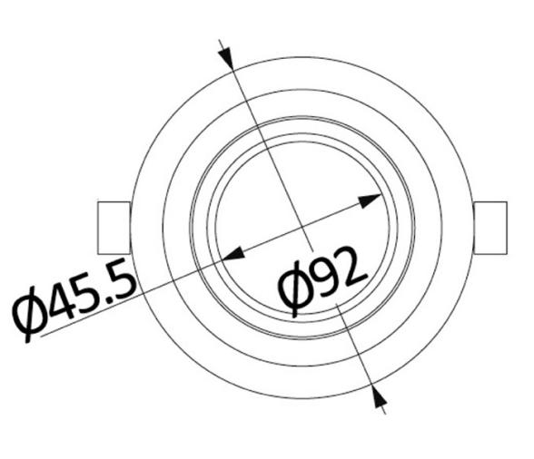 Plafon Luz LED Calida Giratoria 2 W