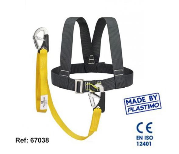 Plastimo Arnes Ajustable Simple con Linea de Vida y Mosqueton