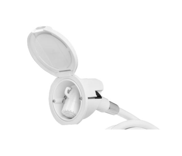 Plastimo Conjunto de Ducha Redondo Blanco con Tapa Flexible