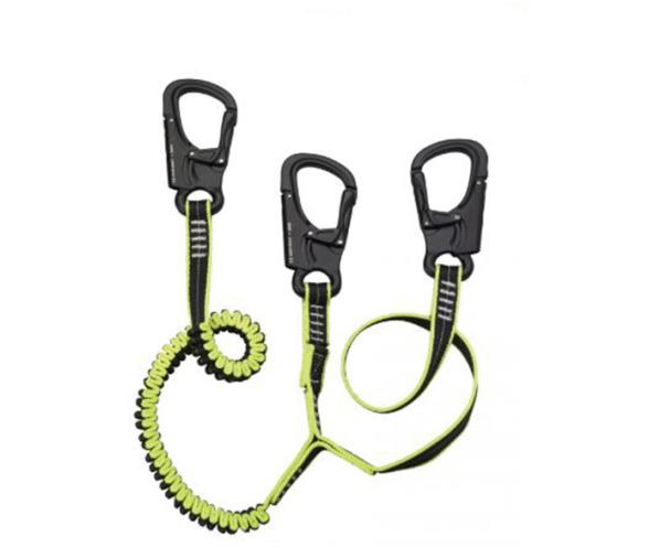 Plastimo Linea de Vida Doble con 3 Mosquetones de Aluminio Premium