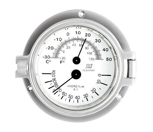 Plastimo Termo-higrómetro cromado mate